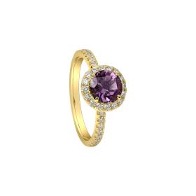 Gelbgold, Ringe, Ruppenthal Brillantring mit Amethyst 00996285