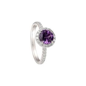 Weißgold, Ringe, Ruppenthal Brillantring mit Amethyst 00996284