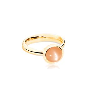 Gelbgold, Ringe, Tamara Comolli BOUTON Ring small Oranger Mondstein R-BOU-s-MoOr-yg