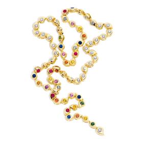 Gelbgold, Halsschmuck, Tamara Comolli SNOWFLAKES Collier Rivière Classic 'Candy' C-SF-Riv-Cl-Can-yg