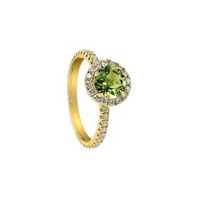 Gelbgold, Ringe, Ruppenthal Brillantring mit Peridot 00996507