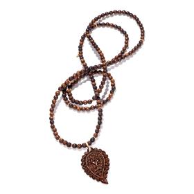 Roségold, Halsschmuck, Tamara Comolli INDIA Snakewood Leaf Necklace N-IND-SW-Leaf-rg