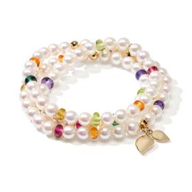 Gelbgold, Armschmuck, Tamara Comolli INDIA Akoya Perlen Armband large Candy B-IND-Ako-Can-l-yg