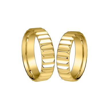 Ringe, Gelbgold, Zig Zag by Natalie Trauringe