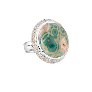 Ringe, Weißgold, Tamara Comolli OCEAN JASPER Ring