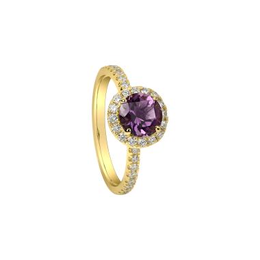 Ringe, Gelbgold, Ruppenthal Brillantring mit Amethyst