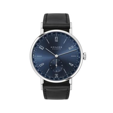 Handaufzug, NOMOS Glashütte Tangente 2date blau