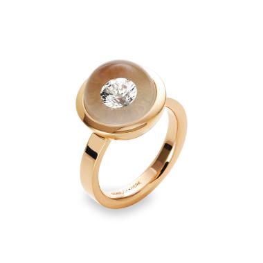 Ringe, Rotgold, Schmuckwerk Glasklar Ring