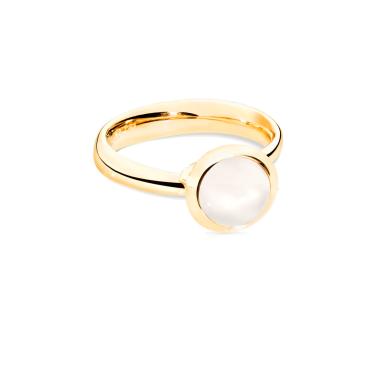 Ringe, Gelbgold, Tamara Comolli BOUTON Ring small sand Mondstein