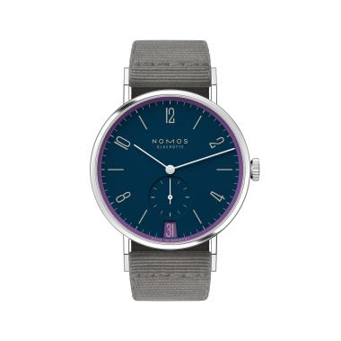 Unisex, Handaufzug, NOMOS Glashütte Tangente 38 Datum Nachtgesang 