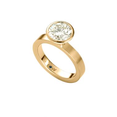 Ringe, Gelbgold, Schmuckwerk Alpen Solitairering