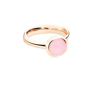 Ringe, Roségold, Tamara Comolli BOUTON Ring small Chalcedony pink