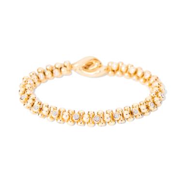 Armschmuck, Gelbgold, Tamara Comolli ALWAYS DIAMONDS Armband alternating Classic 