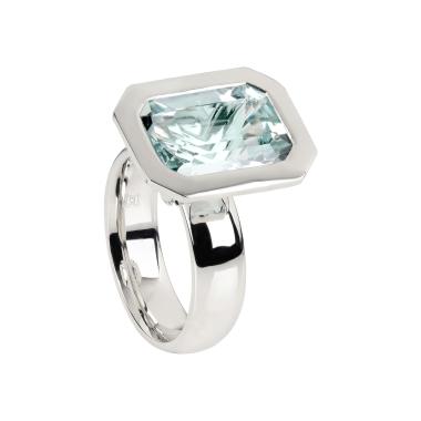 Ringe, Platin, ColorConcept by Natalie Ring mit Aquamarin