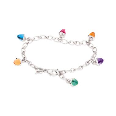 Armschmuck, Weißgold, Tamara Comolli MIKADO Charm Armband Candy