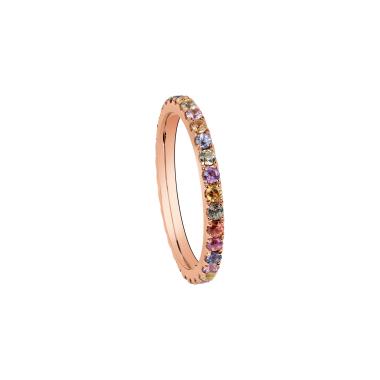 Ringe, Roségold, Ruppenthal Memoirering Saphire fancy