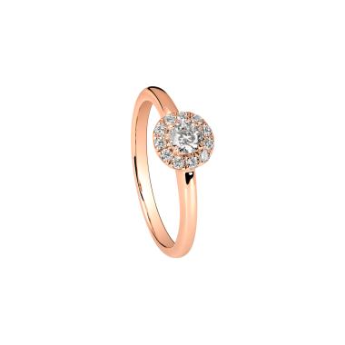 Ringe, Roségold, Ruppenthal Brillant Ring "Halo"