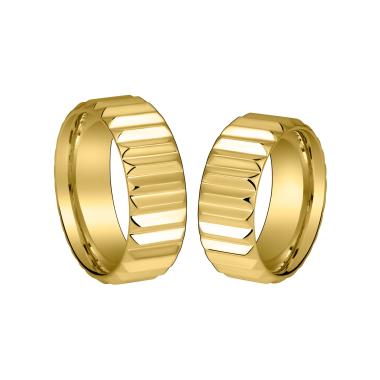 Ringe, Gelbgold, Zig Zag by Natalie Trauringe