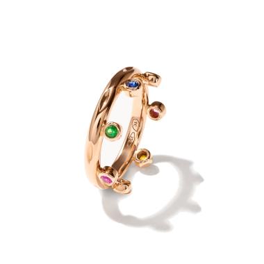 Ringe, Roségold, Tamara Comolli GYPSY Ring Crown Brilliant Cut 'Candy' 