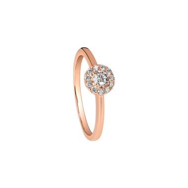 Ringe, Roségold, Ruppenthal Brillant Ring "Halo"