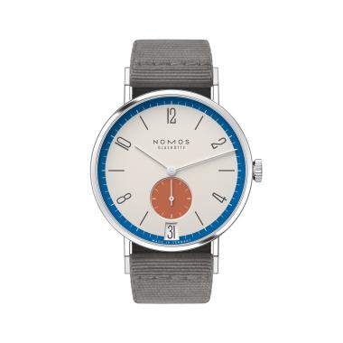 Unisex, Handaufzug, NOMOS Glashütte Tangente 38 Datum Zirkus 